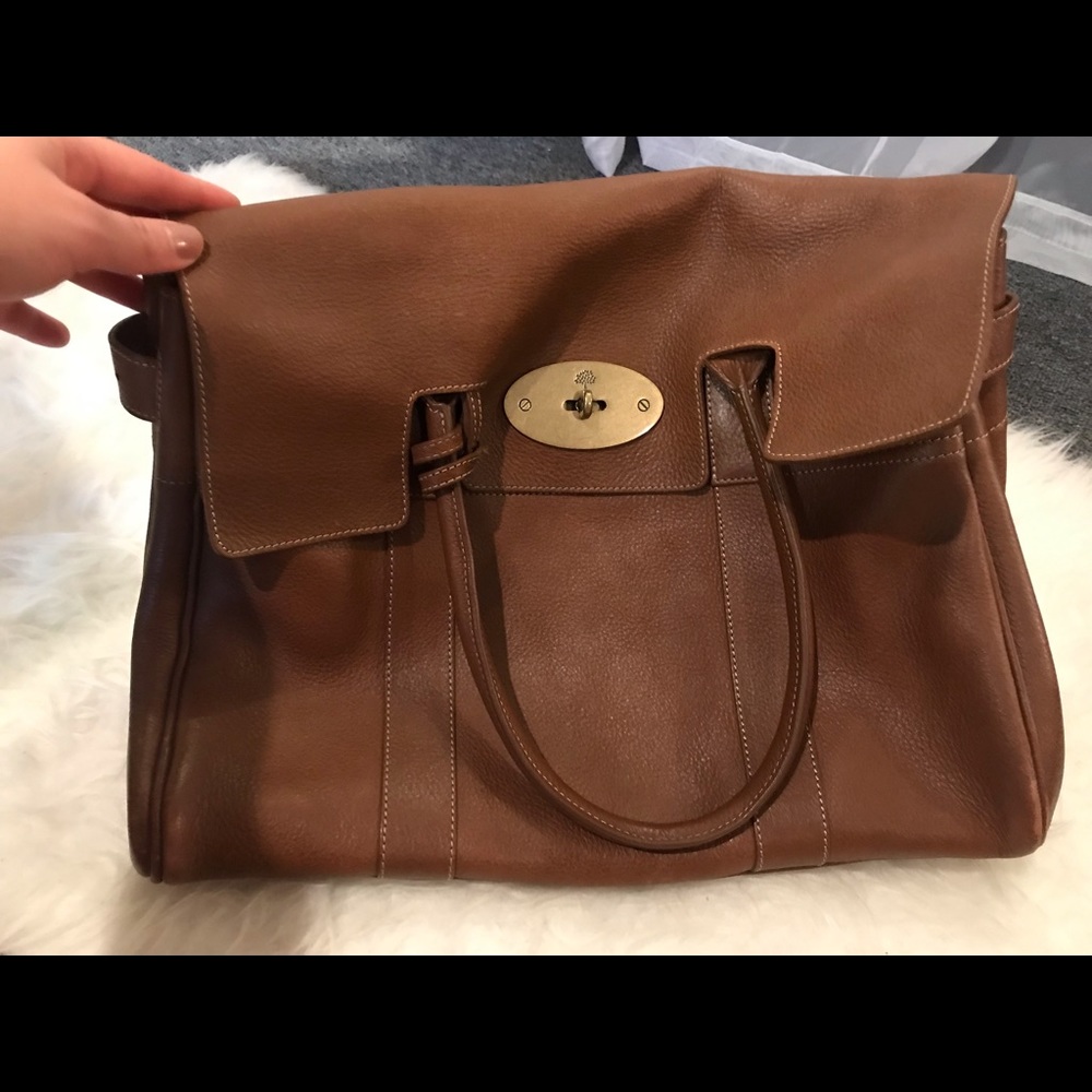 Mulberry Brown Leather Tote Bag